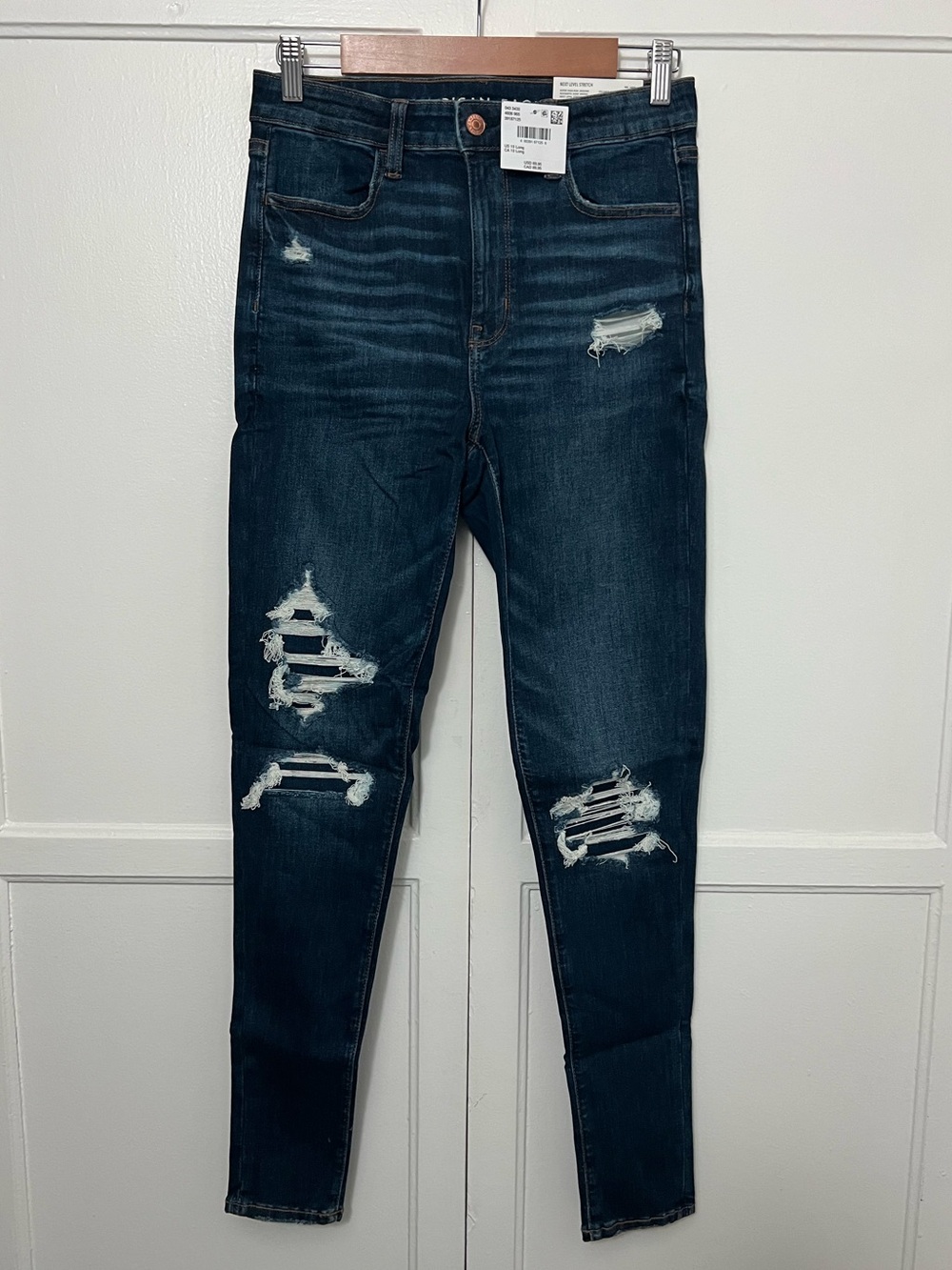 American Eagle AE Next Level Ripped Super High-Waisted Jegging | 10 Long - NWT